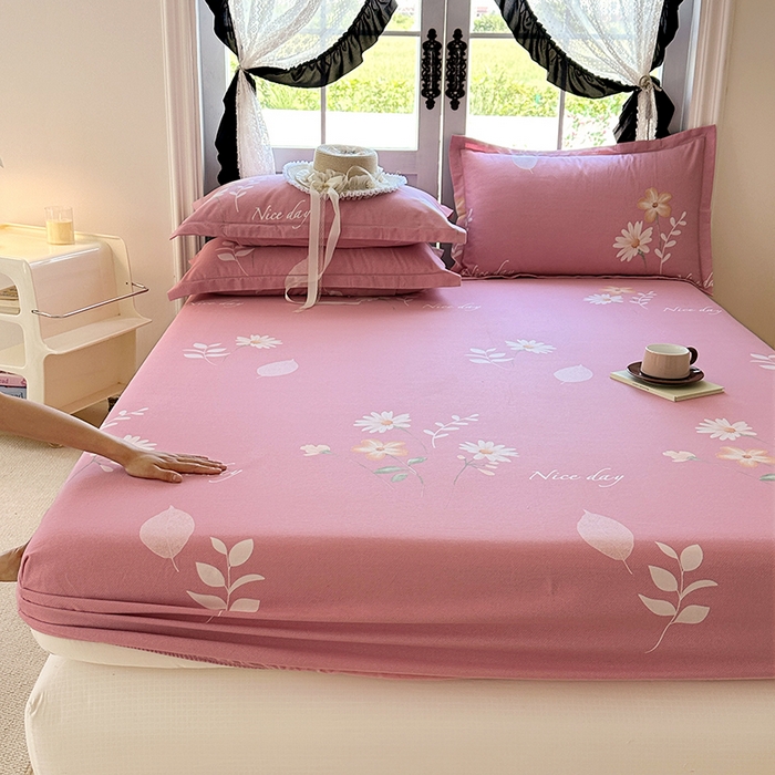 91家纺网 家纺一手货源 找家纺 家贝爱 2025新款加厚生态全棉磨毛床笠 洋洋花恋