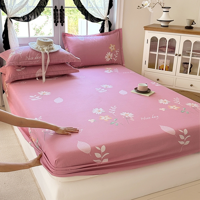 91家纺网 家纺一手货源 找家纺 家贝爱 2025新款加厚生态全棉磨毛床笠 洋洋花恋