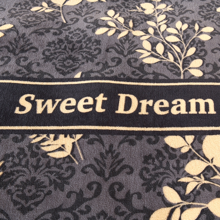 91家纺网 家纺一手货源 找家纺 绒品壹家  2025新款电商直播爆款高克重5斤牛奶绒金貂绒印花床裙款三件套四件套 发财树