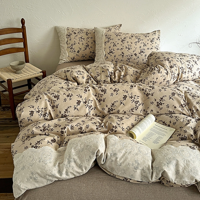 91家纺网 家纺一手货源 找家纺 （总）富米莱（原臻工厂） 2025秋冬新品A类高克重亚麻复古全棉花边侘寂风原麻系列