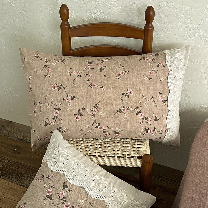 91家纺网 家纺一手货源 找家纺 富米莱（原臻工厂） 2025秋冬新品A类高克重亚麻复古全棉花边侘寂风原麻系列 花言