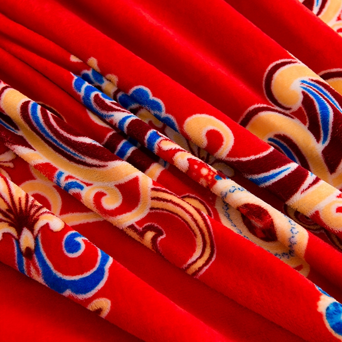 91家纺网 家纺一手货源 找家纺 绒品壹家  2025新款电商直播爆款高克重5斤牛奶绒金貂绒印花床裙款三件套四件套 荣华富贵