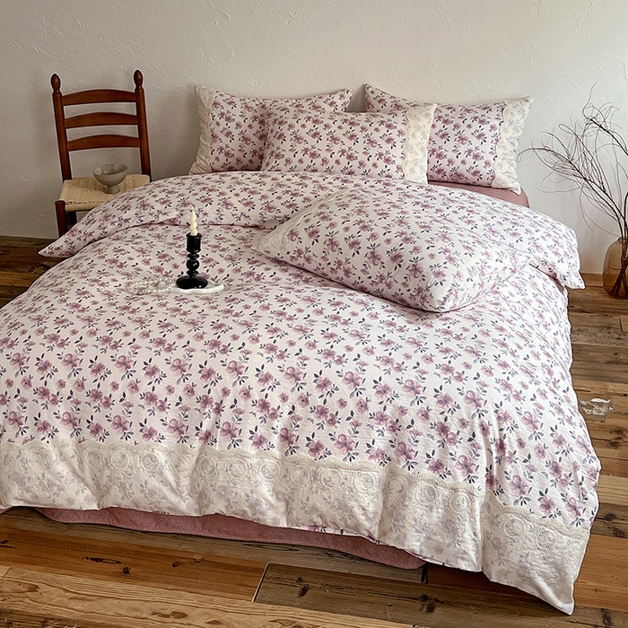 91家纺网 家纺一手货源 找家纺 富米莱（原臻工厂） 2025秋冬新品A类高克重亚麻复古全棉花边侘寂风原麻系列 幻城