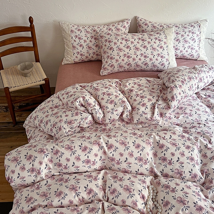 91家纺网 家纺一手货源 找家纺 富米莱（原臻工厂） 2025秋冬新品A类高克重亚麻复古全棉花边侘寂风原麻系列 幻城