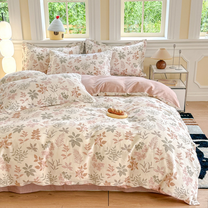 91家纺网 家纺一手货源 找家纺 帛织澜  2025新款全棉喷气12868系列纯棉四件套 洛克庄园