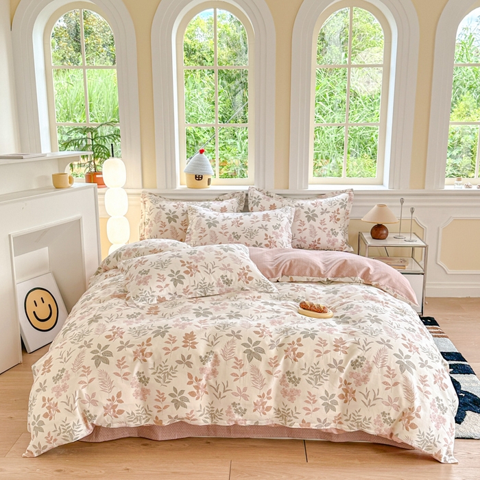 帛织澜  2025新款全棉喷气12868系列纯棉四件套 洛克庄园