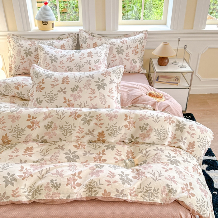 91家纺网 家纺一手货源 找家纺 帛织澜  2025新款全棉喷气12868系列纯棉四件套 洛克庄园