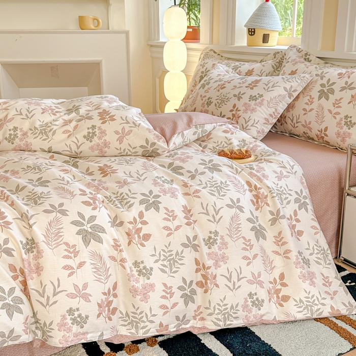 91家纺网 家纺一手货源 找家纺 帛织澜  2025新款全棉喷气12868系列纯棉四件套 洛克庄园