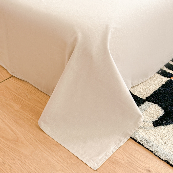 91家纺网 家纺一手货源 找家纺 帛织澜  2025新款全棉喷气12868系列纯棉四件套 木几小格