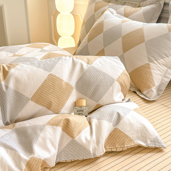 91家纺网 家纺一手货源 找家纺 帛织澜  2025新款全棉喷气12868系列纯棉四件套 瑞吉斯