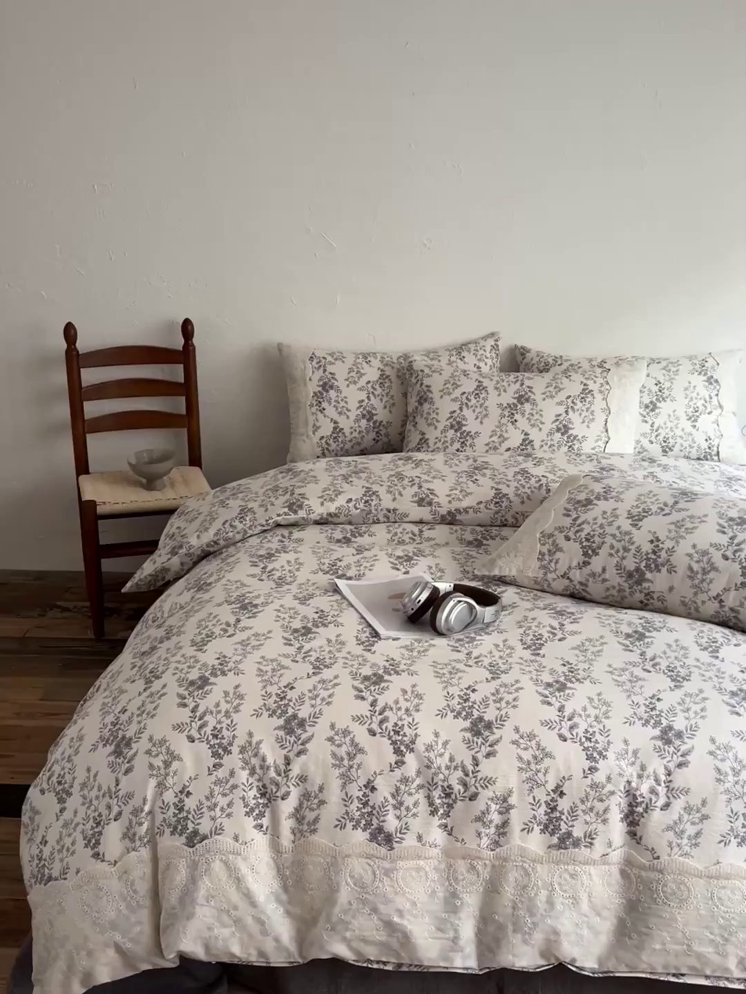 91家纺网 家纺一手货源 找家纺 富米莱（原臻工厂） 2025秋冬新品A类高克重亚麻复古全棉花边侘寂风原麻系列 欧若拉