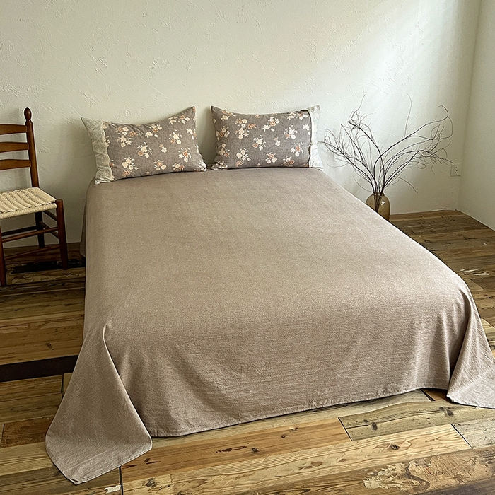 91家纺网 家纺一手货源 找家纺 富米莱（原臻工厂） 2025秋冬新品A类高克重亚麻复古全棉花边侘寂风原麻系列 山居