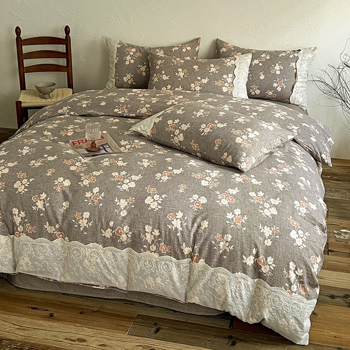 91家纺网 家纺一手货源 找家纺 富米莱（原臻工厂） 2025秋冬新品A类高克重亚麻复古全棉花边侘寂风原麻系列 山居