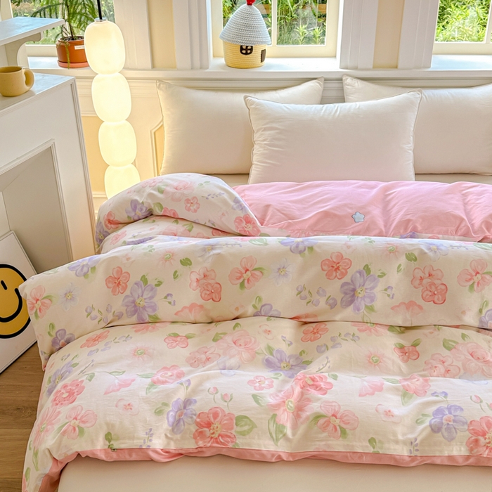 91家纺网 家纺一手货源 找家纺 帛织澜 2025新款全棉喷气12868系列纯棉单被套 遇妍