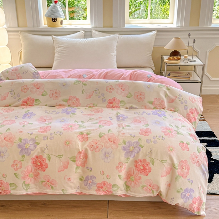 91家纺网 家纺一手货源 找家纺 帛织澜 2025新款全棉喷气12868系列纯棉单被套 遇妍