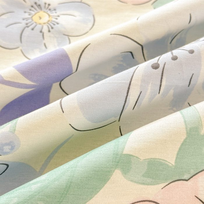 91家纺网 家纺一手货源 找家纺 帛织澜 2025新款全棉喷气12868系列纯棉单被套 花漾星辰