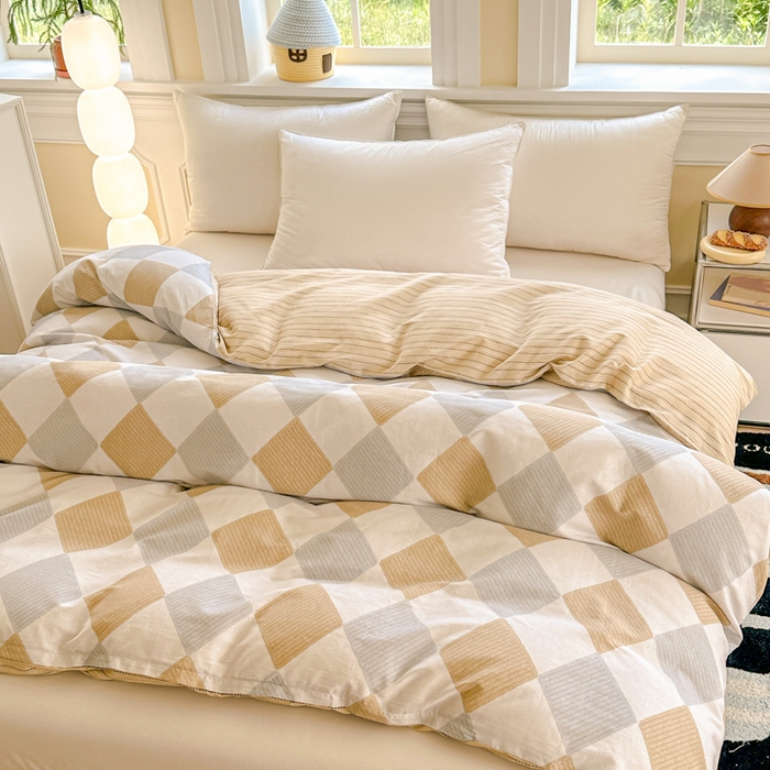 91家纺网 家纺一手货源 找家纺 帛织澜 2025新款全棉喷气12868系列纯棉单被套 瑞吉斯