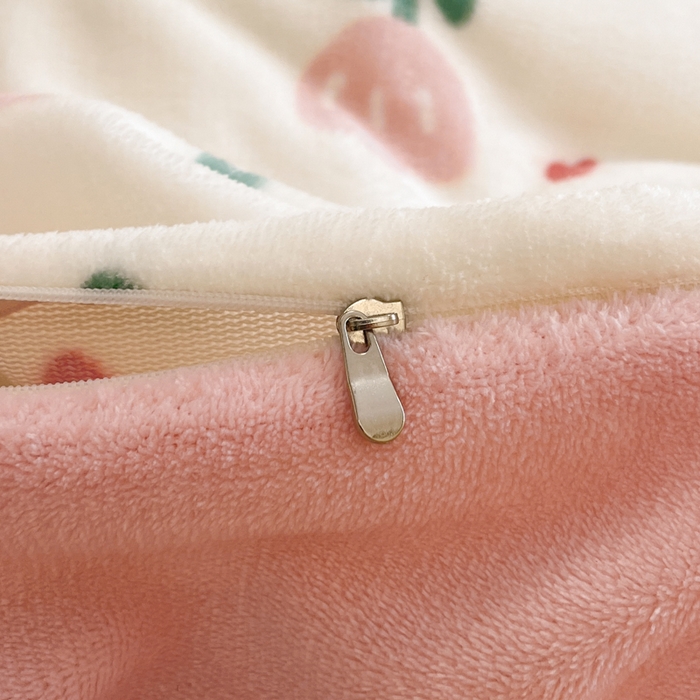 91家纺网 家纺一手货源 找家纺 娜朵家纺 2025新款双面加厚牛奶绒小清新印花四件套 花朵小兔