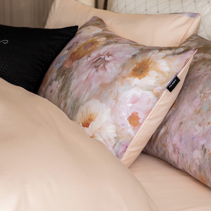 91家纺网 家纺一手货源 找家纺 （总）佳汐蓝家纺 2025新款春夏100贡缎长绒棉数码印花四件套