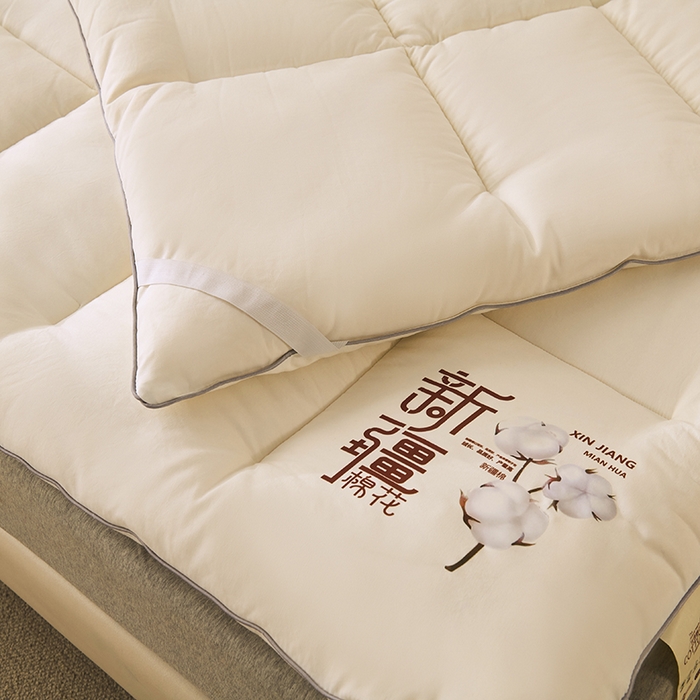 91家纺网 家纺一手货源 找家纺 （总）样样红被业 2025新款A类全棉新疆棉花床垫50%1.5米尺寸