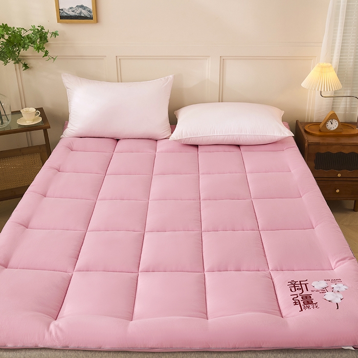 91家纺网 家纺一手货源 找家纺 样样红被业 2025新款A类全棉新疆棉花床垫50%1.5米尺寸 豆沙色