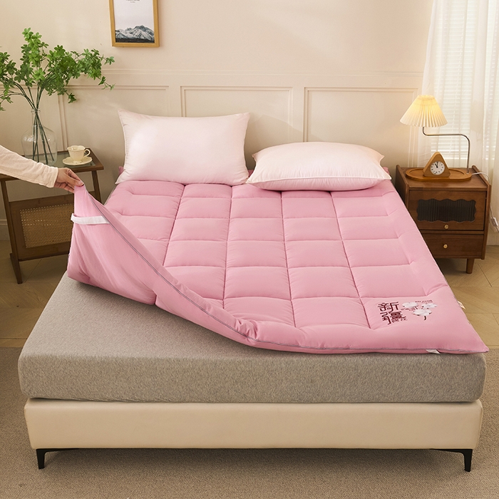 91家纺网 家纺一手货源 找家纺 样样红被业 2025新款A类全棉新疆棉花床垫50%1.5米尺寸 豆沙色