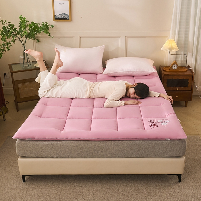 91家纺网 家纺一手货源 找家纺 样样红被业 2025新款A类全棉新疆棉花床垫50%1.5米尺寸 豆沙色