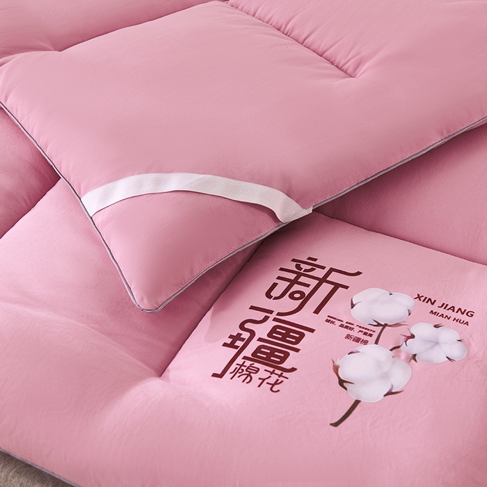 91家纺网 家纺一手货源 找家纺 样样红被业 2025新款A类全棉新疆棉花床垫50%1.5米尺寸 豆沙色