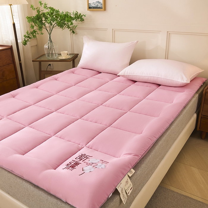 91家纺网 家纺一手货源 找家纺 样样红被业 2025新款A类全棉新疆棉花床垫50%1.5米尺寸 豆沙色