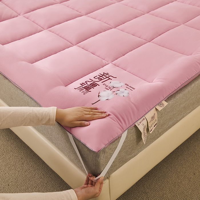 91家纺网 家纺一手货源 找家纺 样样红被业 2025新款A类全棉新疆棉花床垫50%1.5米尺寸 豆沙色