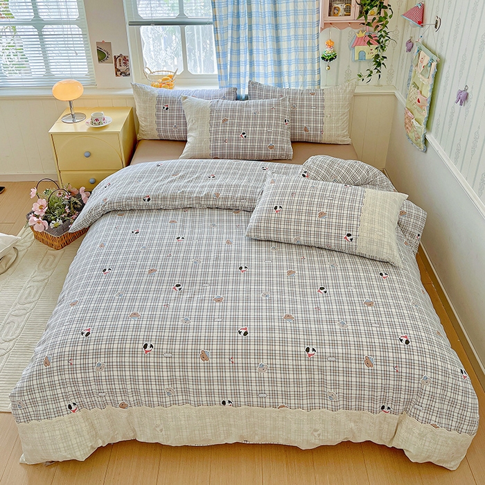 91家纺网 家纺一手货源 找家纺 （总）海岛哥哥 2025新款韩式全棉蕾丝花边软绵绵四件套