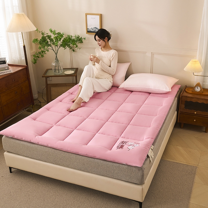 91家纺网 家纺一手货源 找家纺 样样红被业 2025新款A类全棉新疆棉花床垫50%1.5米尺寸 豆沙色