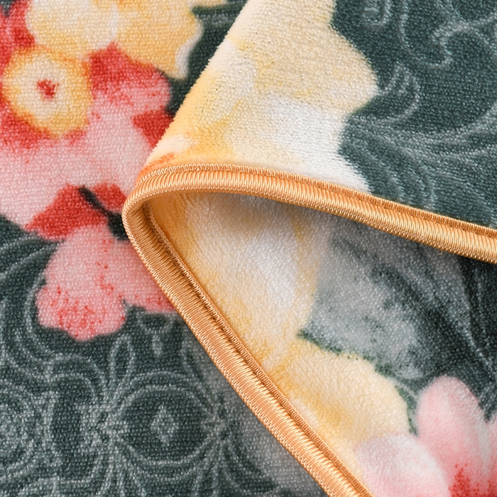 91家纺网 家纺一手货源 找家纺 绒品壹家 2025新款电商直播爆款高克重7斤牛奶绒金貂绒印花床裙款三件套四件套 繁花似锦