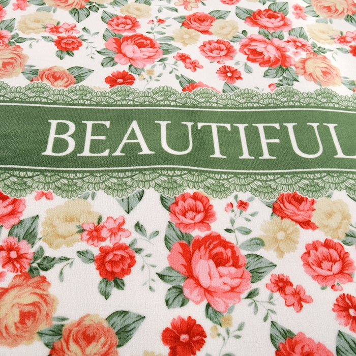 91家纺网 家纺一手货源 找家纺 绒品壹家 2025新款电商直播爆款高克重7斤牛奶绒金貂绒印花床裙款三件套四件套 花的海洋