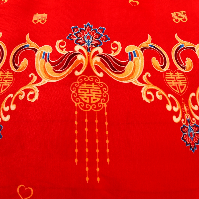 91家纺网 家纺一手货源 找家纺 绒品壹家 2025新款电商直播爆款高克重7斤牛奶绒金貂绒印花床裙款三件套四件套 喜结良缘