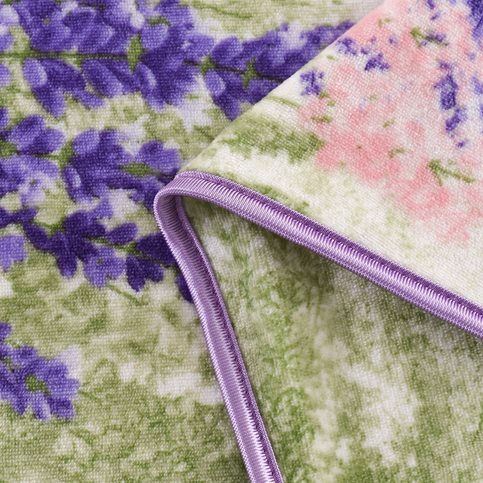 91家纺网 家纺一手货源 找家纺 绒品壹家 2025新款电商直播爆款高克重7斤牛奶绒金貂绒印花床裙款三件套四件套 薰衣草