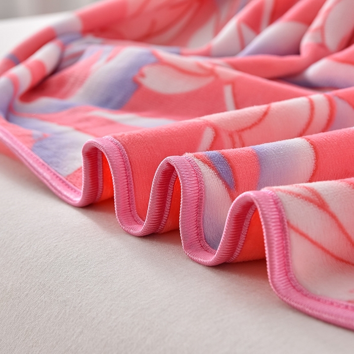 91家纺网 家纺一手货源 找家纺 绒品壹家 2025新款电商直播爆款高克重7斤牛奶绒金貂绒印花床裙款三件套四件套 郁金香