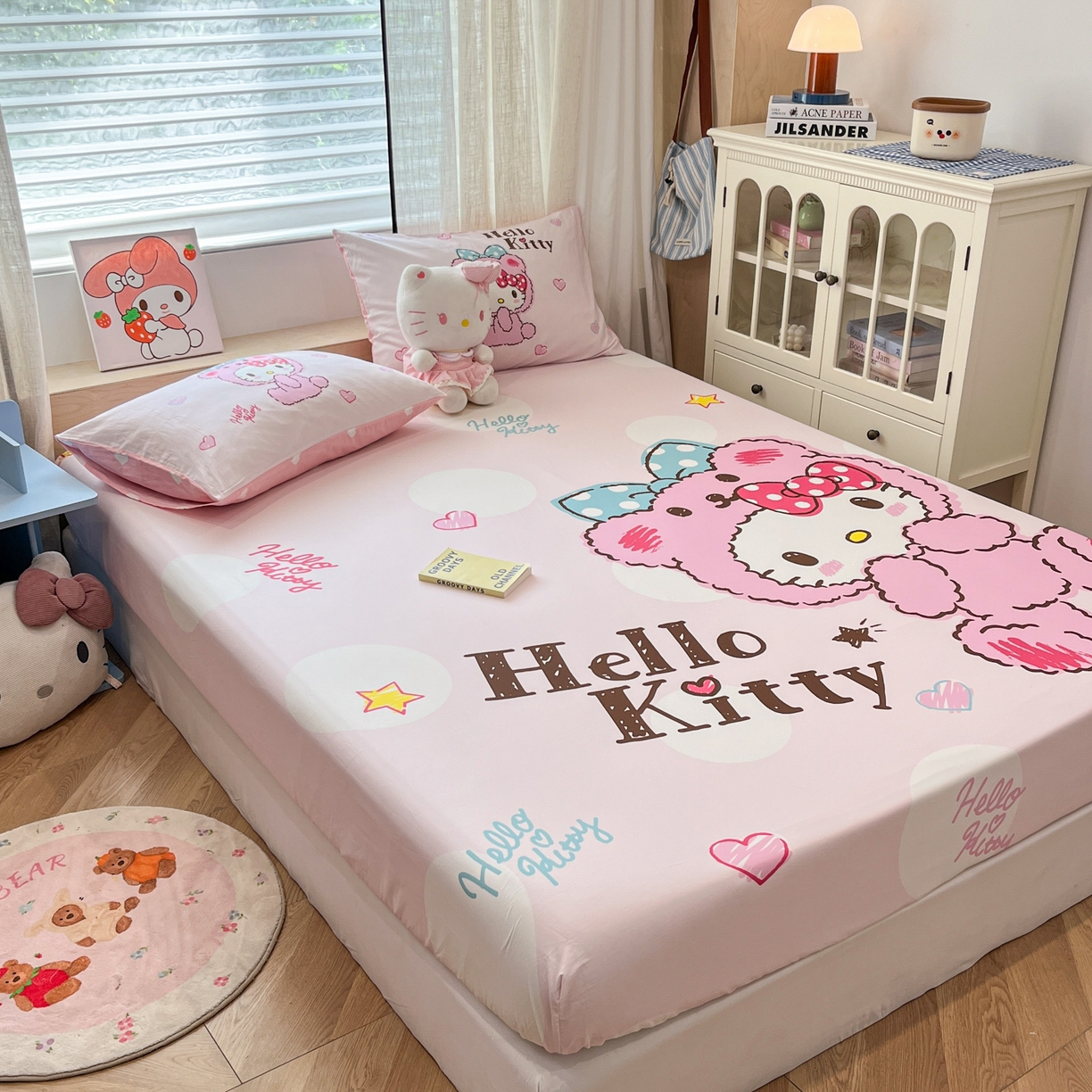 91家纺网 家纺一手货源 找家纺 （总）金爱家 2025新款三丽鸥全棉床笠