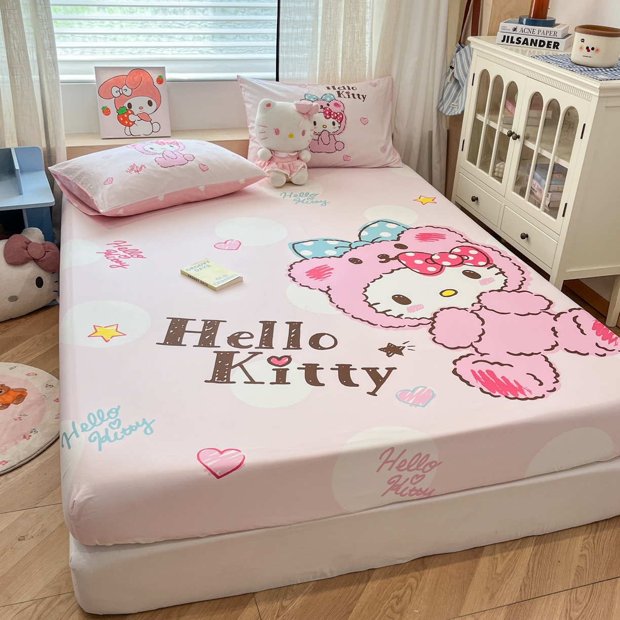 91家纺网 家纺一手货源 找家纺 （总）金爱家 2025新款三丽鸥全棉床笠