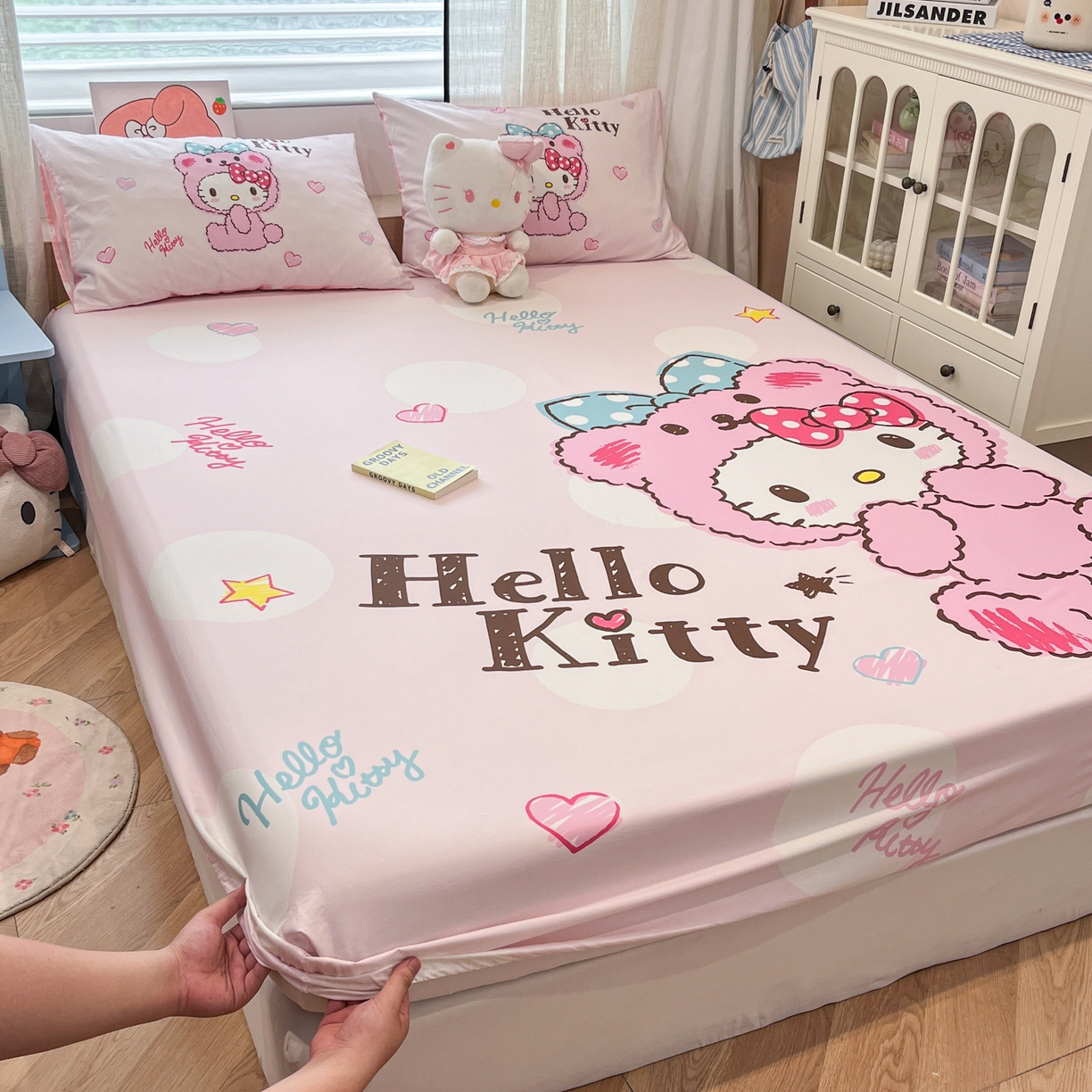 91家纺网 家纺一手货源 找家纺 （总）金爱家 2025新款三丽鸥全棉床笠