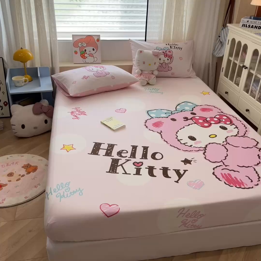 91家纺网 家纺一手货源 找家纺 （总）金爱家 2025新款三丽鸥全棉床笠