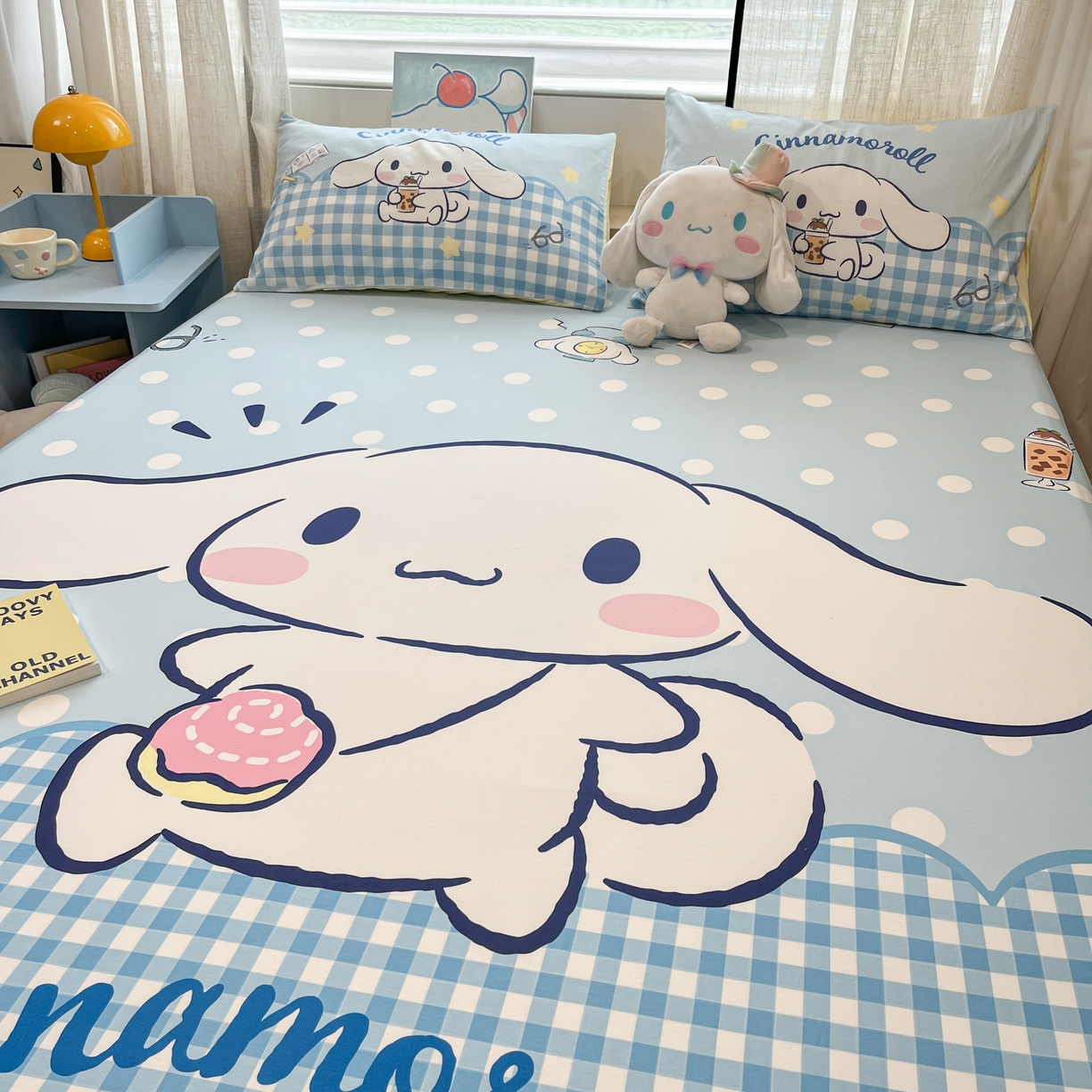 91家纺网 家纺一手货源 找家纺 金爱家 2025新款三丽鸥全棉床笠 纯棉单品-奶芙玉桂狗