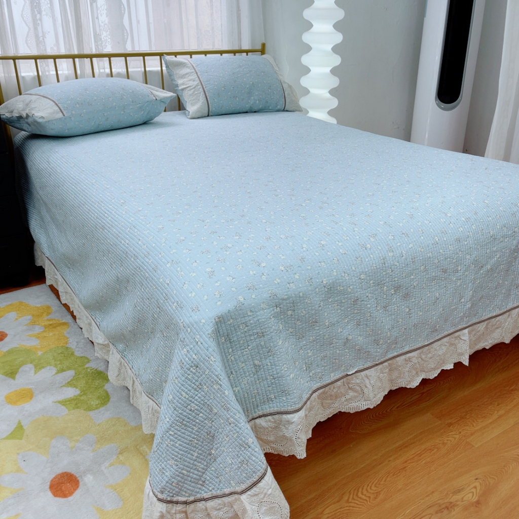 91家纺网 家纺一手货源 找家纺 暖居2025新款欧式浪漫多功能夏被 铃兰微风