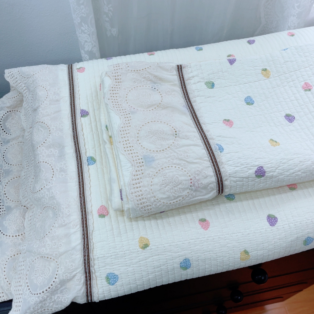 91家纺网 家纺一手货源 找家纺 暖居2025新款欧式浪漫多功能夏被 甜蜜莓莓