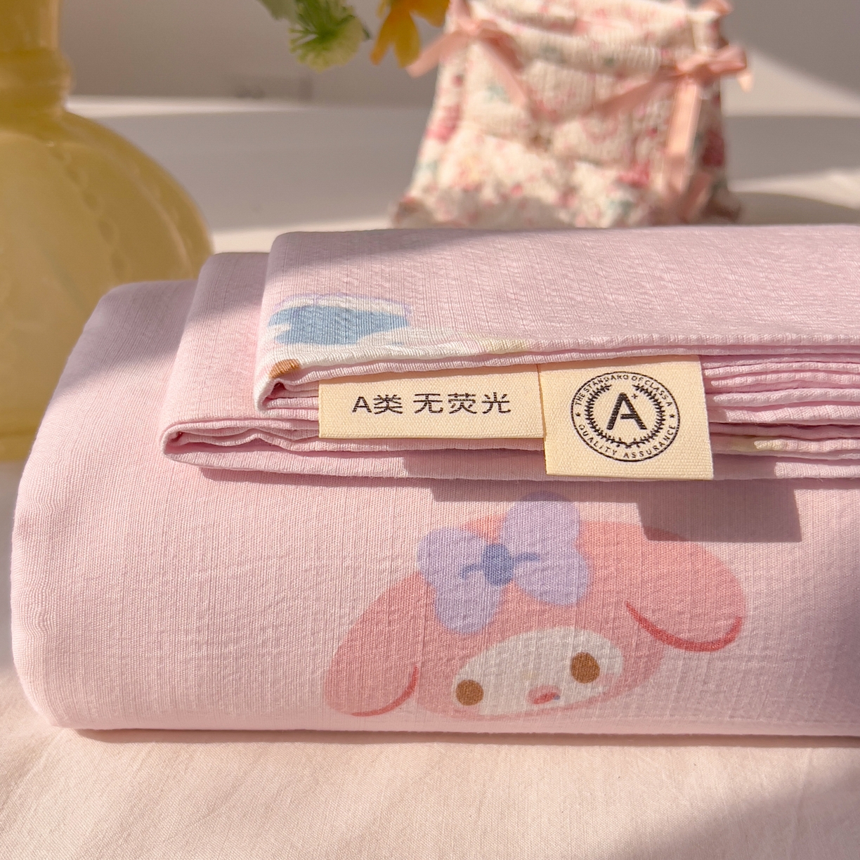 91家纺网 家纺一手货源 找家纺 （总）韩巢家纺 2025新款双层纱儿童卡通风床单寝室单人学生宿舍单床单床单单件单品床单