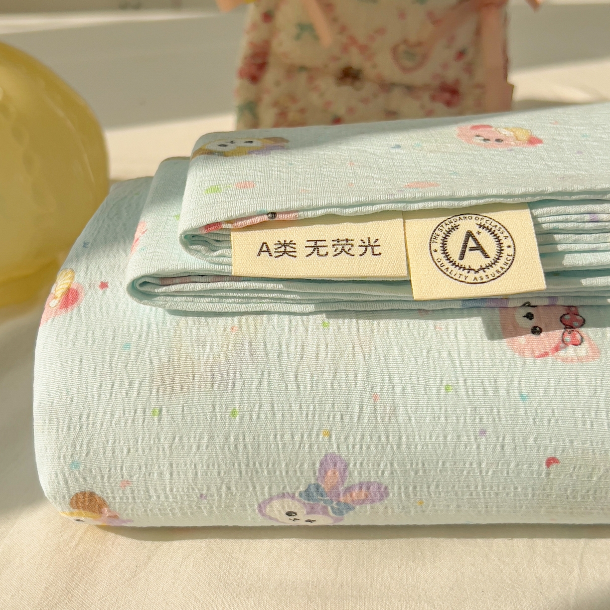 91家纺网 家纺一手货源 找家纺 （总）韩巢家纺 2025新款双层纱儿童卡通风床单寝室单人学生宿舍单床单床单单件单品床单