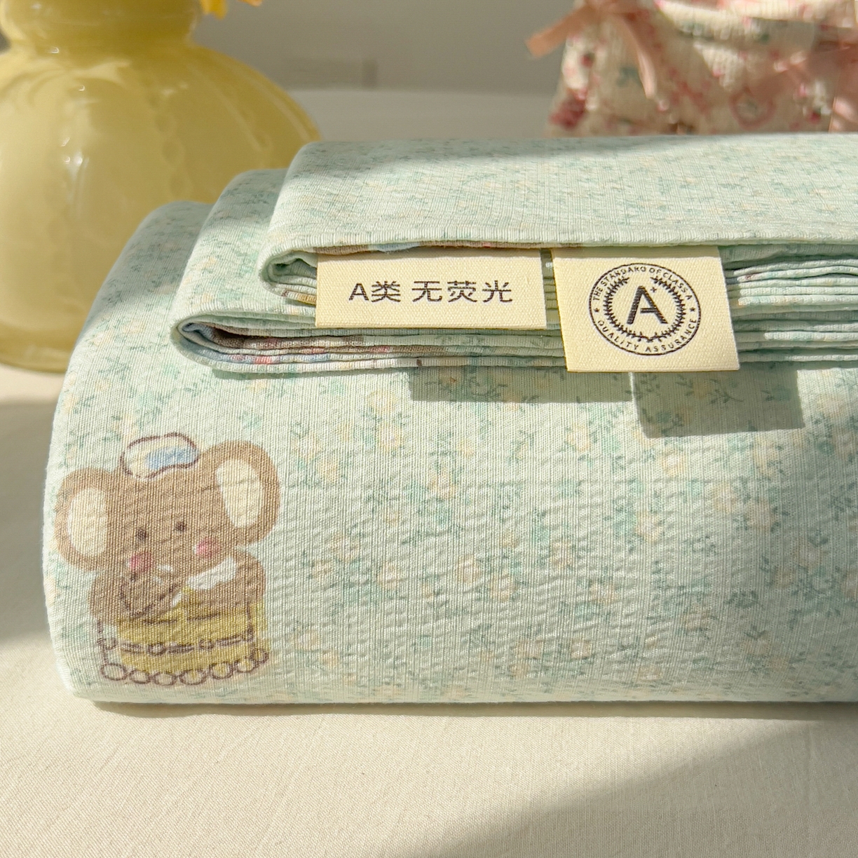 91家纺网 家纺一手货源 找家纺 （总）韩巢家纺 2025新款双层纱儿童卡通风床单寝室单人学生宿舍单床单床单单件单品床单