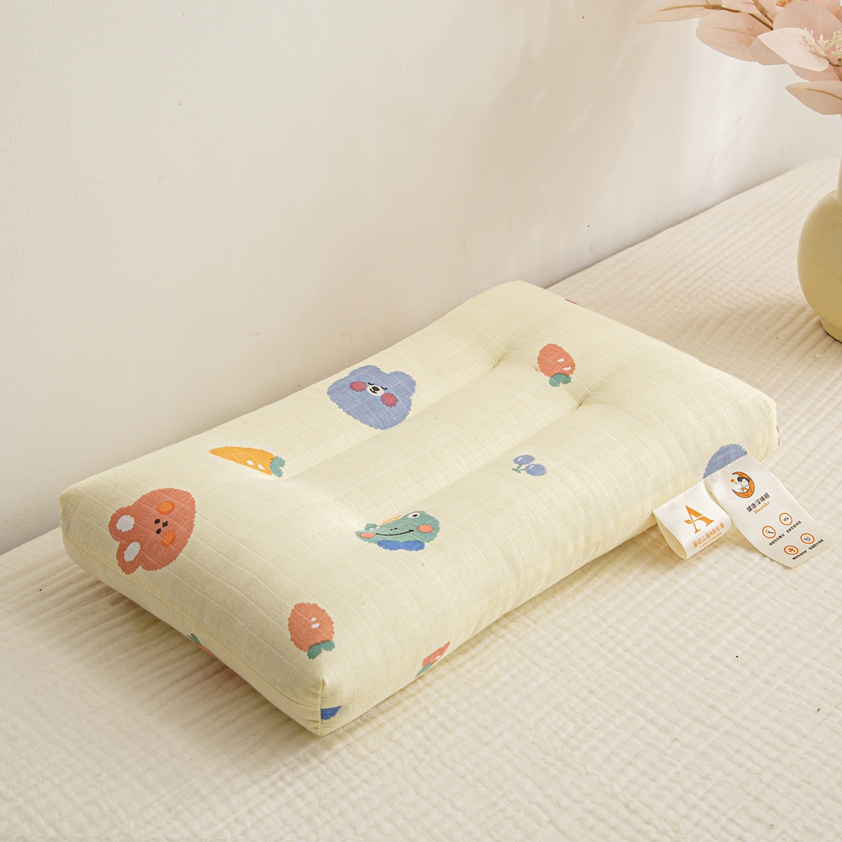 91家纺网 家纺一手货源 找家纺 织布人 2025新款枕芯A类全棉双层纱婴幼儿童枕头午睡枕学生宿舍专用枕芯 A类婴幼儿童枕-软绒宝贝