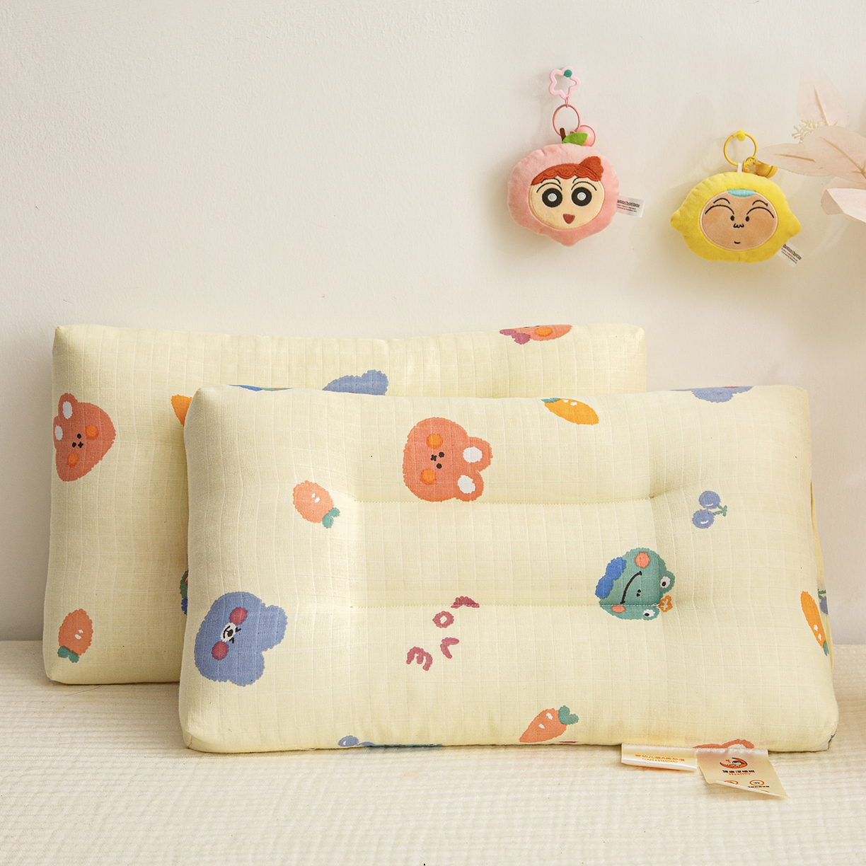 91家纺网 家纺一手货源 找家纺 织布人 2025新款枕芯A类全棉双层纱婴幼儿童枕头午睡枕学生宿舍专用枕芯 A类婴幼儿童枕-软绒宝贝