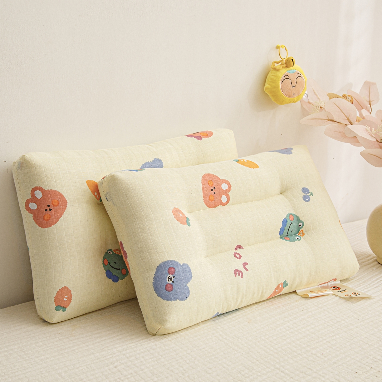 91家纺网 家纺一手货源 找家纺 织布人 2025新款枕芯A类全棉双层纱婴幼儿童枕头午睡枕学生宿舍专用枕芯 A类婴幼儿童枕-软绒宝贝